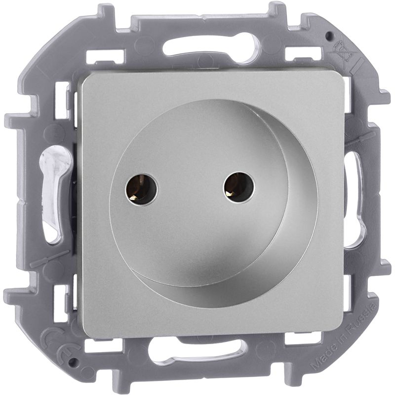 Розетка 1-м СП Inspiria 16А IP20 250В 2P механизм алюм. IEK 673712