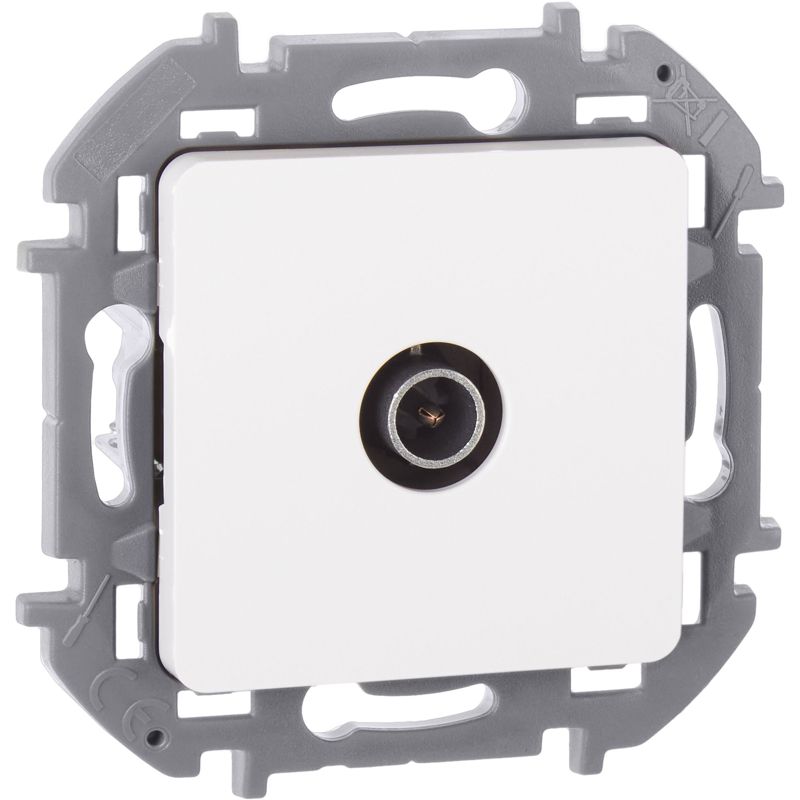 Розетка телевизионная TV Inspiria 2дБ 0-2400мГц с топологией "звезда" механизм бел. IEK 673850