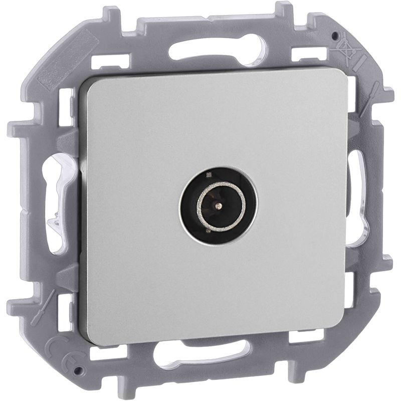 Розетка телевизионная оконечная TV Inspiria 10дБ 5-862мГц механизм алюм. IEK 673872