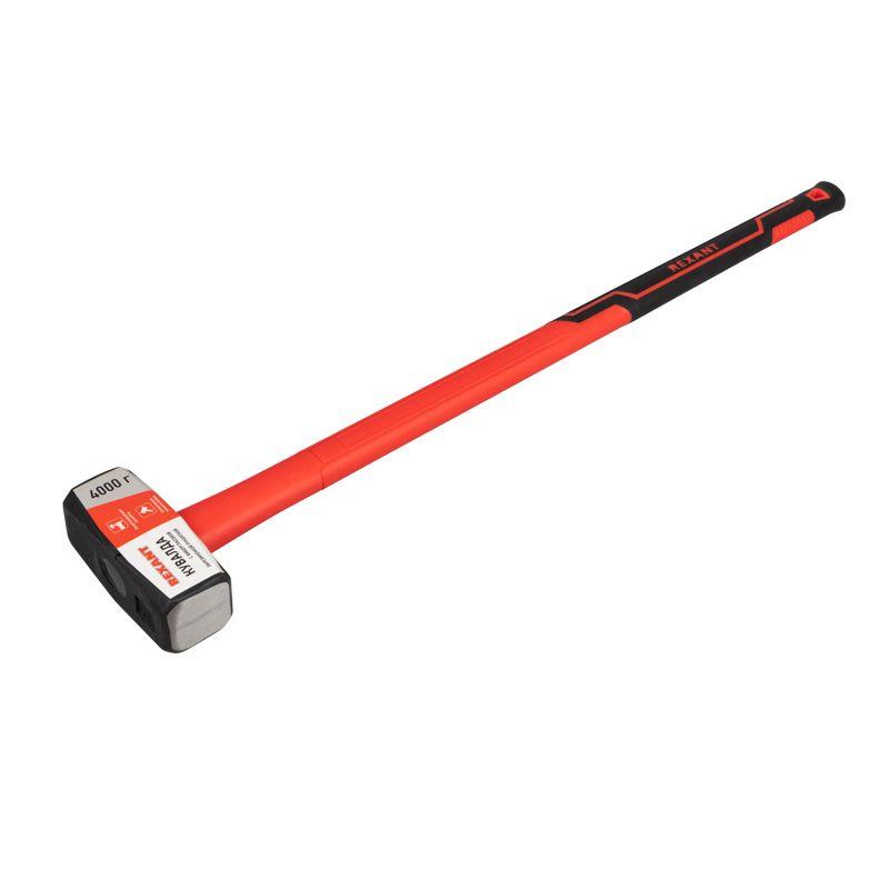 Кувалда 4кг фибергласовая обрезиненная рукоятка Rexant 12-8134