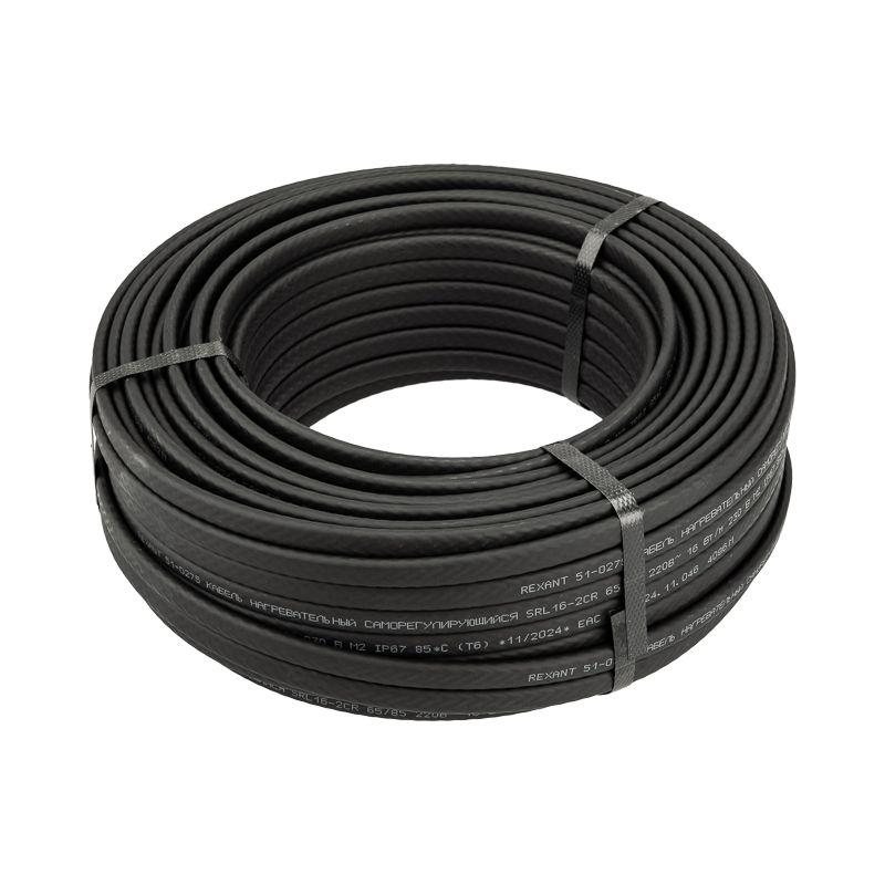 Кабель греющий саморег. SRL16-2CR экранированный 16Вт/1м (уп.50м) Rexant 51-0201