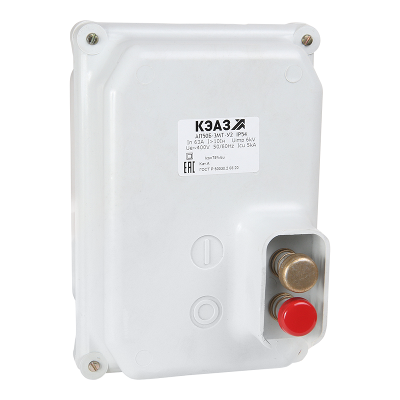 Выключатель автоматический 3п 2.5А 10Iн 0.4кА АП50Б 2М3ТД У2 400В AC НР=230В AC/220В DC контакты 1п IP54 КЭАЗ 145571