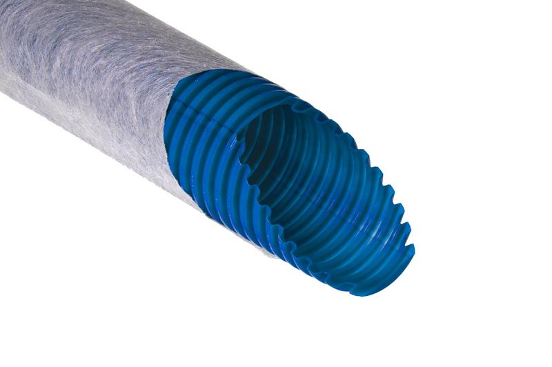 Труба гофрированная одностенная ПНД дренажная d200мм с фильтром зел. (уп.40м) Ruvinil Т1-ДР0-200Ф(40)