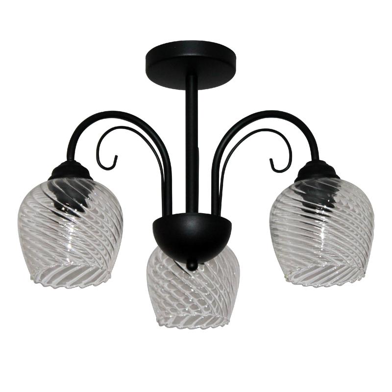 Светильник "Берта" 131 (плафон 8270) НСБ 01-3х60-158 Е27 ИУ черн. муар Элетех 1005404646