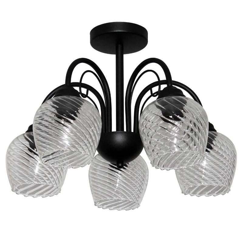 Светильник "Берта" 151 (плафон 8270) НСБ 01-5х60-132 Е27 ИУ черн. муар Элетех 1005404647