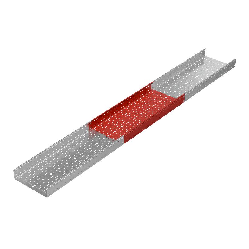 Лоток листовой перфорированный 400х100 L2500 1.5мм "Быстрый монтаж ПЛЮС" LPplus100-400-1.5-2500 КМ PL9340