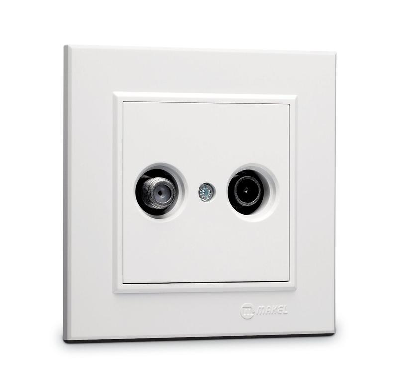 Розетка телевизионная оконечная TV/SAT Karea 1дБ Makel 56001098
