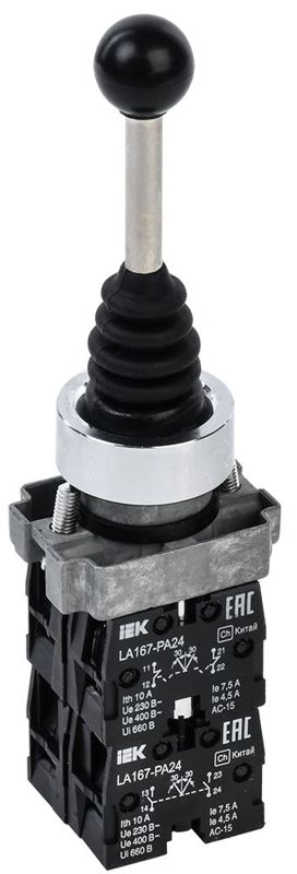 Джойстик LA167-PA24 на 4 полож. 4НО без фиксации черн. KARAT IEK BBJ20-PA24-6-22-4-K02