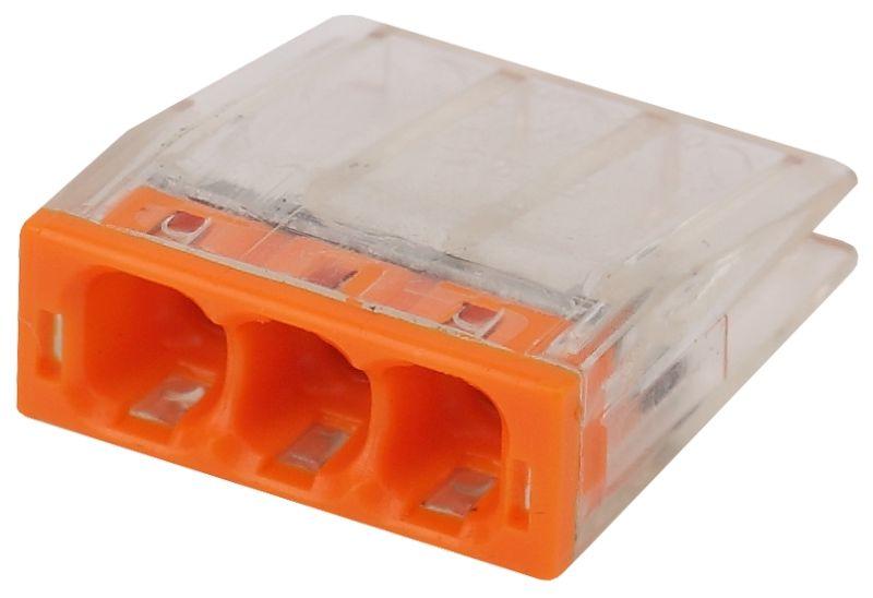 Клемма строительно-монтажная СМК компактная 243 NO-224-35 3-проводная 0.5-2.5кв.мм с пастой (уп.100шт) Эра Б0043953