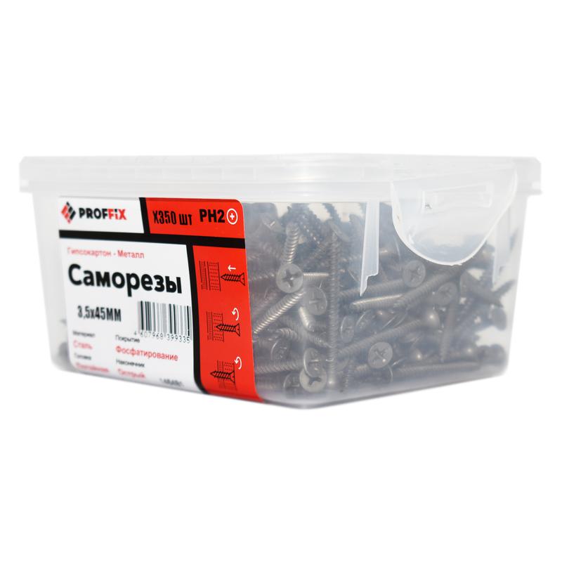 Саморез усиленный гипсокартон-металл 3.5х45 (TWN) (контейнер) (уп.350шт) Tech-Krep PRO/Zitar 146481