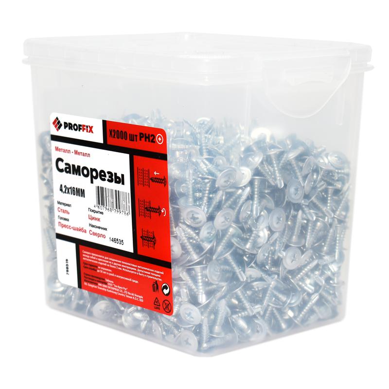 Саморез СММ 4.2х16 наконечник сверло усилен. (TWN) (контейнер) (уп.2000шт) Tech-Krep PRO/Zitar 146535