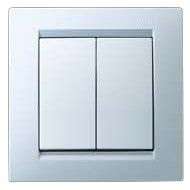 Выключатель 2-кл. СП Simon 15 16А IP20 бел. Simon 1590398-030