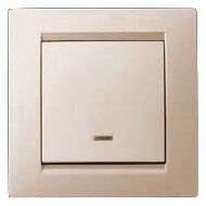 Выключатель кнопочный 1-кл. СП Simon15 с инд. сл. кость 1590160-031