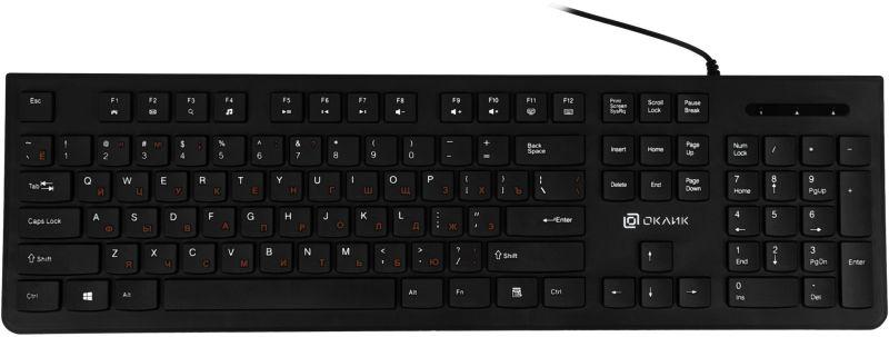 Клавиатура 505M черн. USB slim KW-1820 BLACK ОКЛИК 1196544