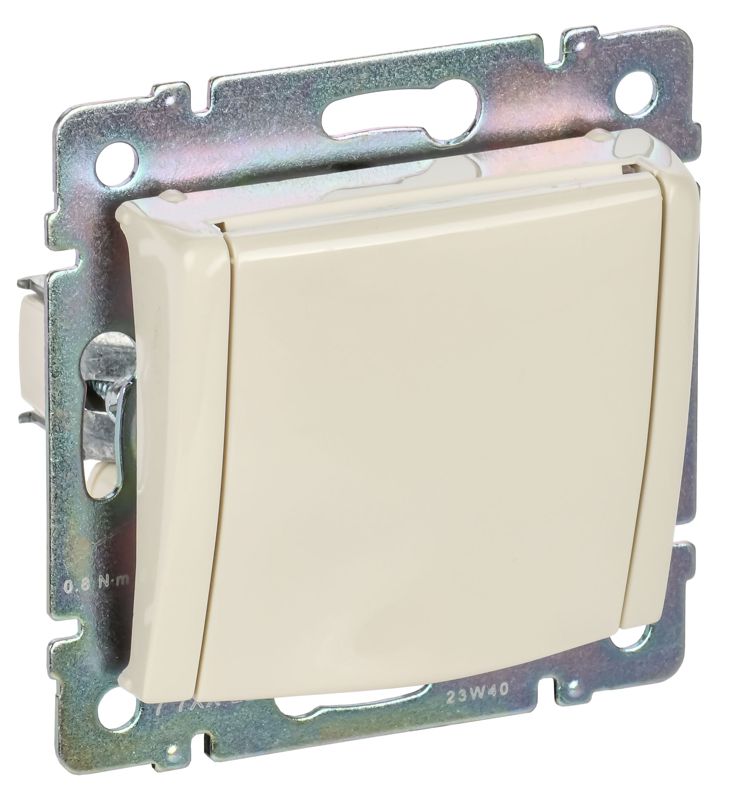 Розетка 1-м СП Valena 16А IP21 2P+E с заземл. с крышкой немецк. стандарт механизм сл. кость (DIY-упак.) IEK 695614