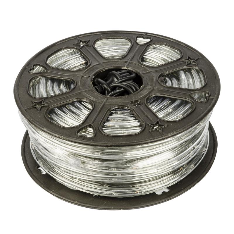 Гирлянда светодиодная ULD-D50 50M/С08 IP44 MULTI Дюралайт 50м с контроллером резноцвет. свет. провод бел. Uniel UL-00008577