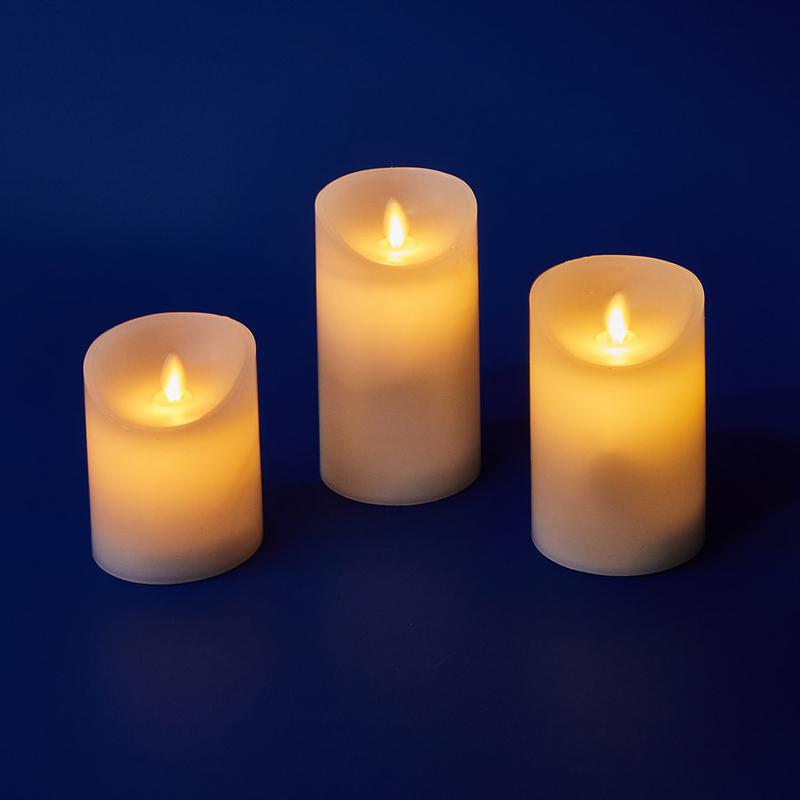 Фигура ULD-F055 WARM WHITE RC CANDLE SET3 "Свеча" на батарейках 2AA (не в/к) диммир. 1 LED пульт ДУ (в/к) (уп.3шт) Uniel UL-00008623