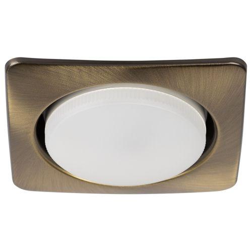 Светильник KL71 SB /1 (к) под лампу Gx53 квадр. 220В 13Вт бронза Эра Б0048958