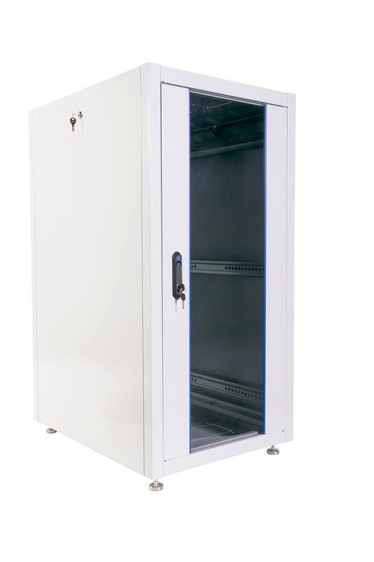 Шкаф коммутационный ШТК-Э-24.6.8-13АА 24U 600х800мм передн. двер. стеклян. метал. 2 боков. панел. 540кг 59кг 180град. 1187мм IP20 сер. ЦМО 1789494