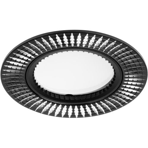 Светильник встраиваемый KL32 AL/BK/1 MR16 12В 50Вт алюм. черн. серебро ЭРА Б0049563