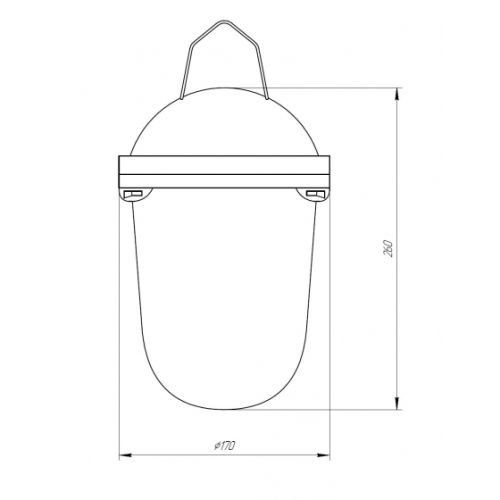 Светильник НСП 41-200-001 Желудь max 200Вт E27 IP54 185х260 без решетки сталь стекло бел. ЭРА Б0052018