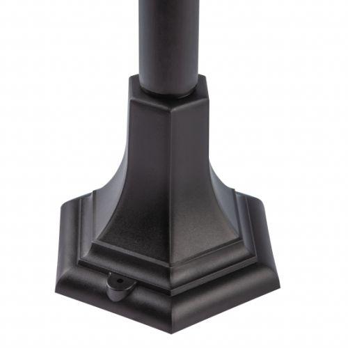 Светильник садово-парковый 4гран. черн. напольный 112см E27 IP44(У1) НТУ 07-40-002 "Валенсия 4" ЭРА Б0051192