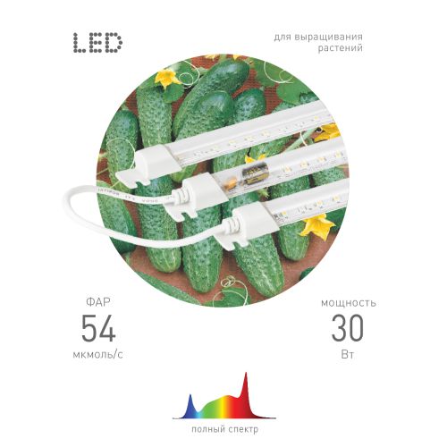 Светильник модульный для растений FITO-3х10W-LINE-Ra90 30Вт полного спектра ЭРА Б0049315