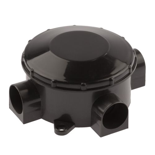 Коробка распаячная ОП трехрожковая черн. IP42 KOR-70-35-3-b ЭРА Б0052727