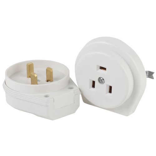 Соединитель электрический 1-м СП 9-801-01 32А IP20 250В 2P+E (СЭ.РВШ32-003) ПЭТФ Intro Б0050371