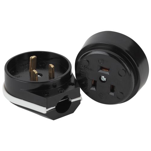 Соединитель электрический 1-м ОП 9-802-06 32А IP20 250В 2P+E (СЭ.РВШ32-001) карболит Intro Б0050373