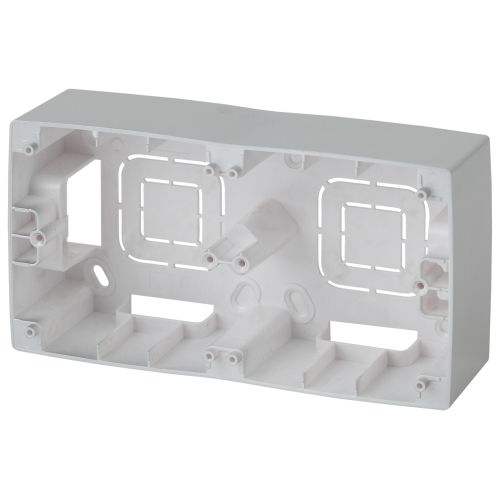 Коробка накладного монтажа 2 поста Эра12 алюм. 12-6102-03 ЭРА Б0043172