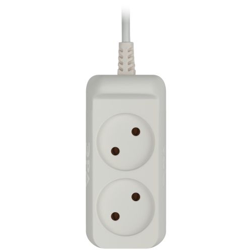 Удлинитель 2х3м без заземл. 6А IP20 UX(6)-2-3m ПВС 2х0.75 бел. Эра Б0038565