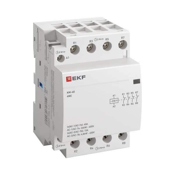 Контактор модульный КМ 40А 4NC (3 мод.) PROxima EKF km-3-40-04