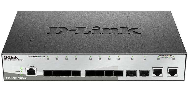 Коммутатор управляемый DGS-1210-12TS/ME/B1A 2G 10SFP D-Link 1365950