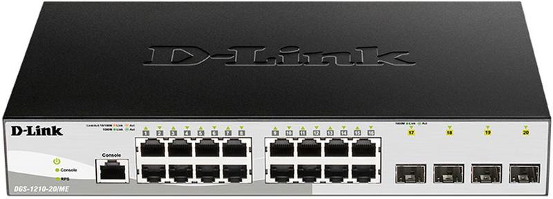 Коммутатор управляемый DGS-1210-20/ME/B1A 16G 4SFP D-Link 1478208