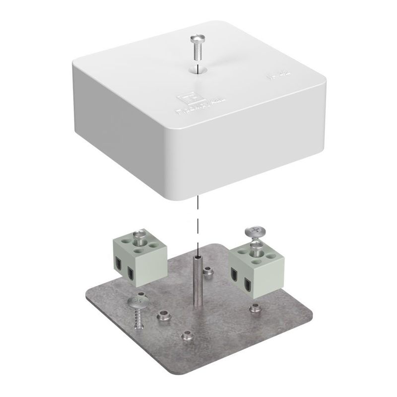 Коробка огнестойкая 75х75х30мм Е15-Е120 для кабель-канала Промрукав 40-0450-FR1.5-4