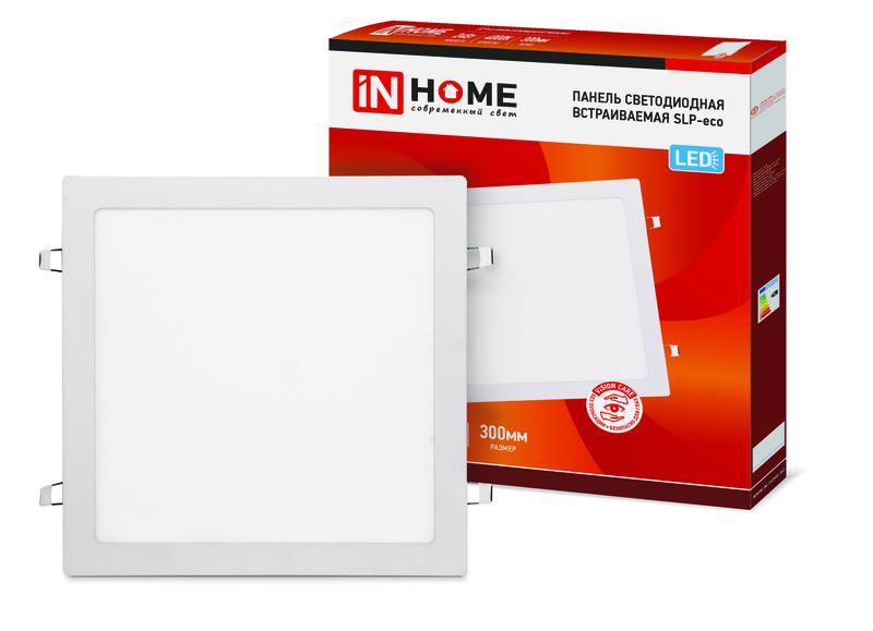 Светильник светодиодный SLP 24Вт 4000К IP40 1680лм 230В 300мм встраив. квадрат. панель бел. IN HOME 4690612035710