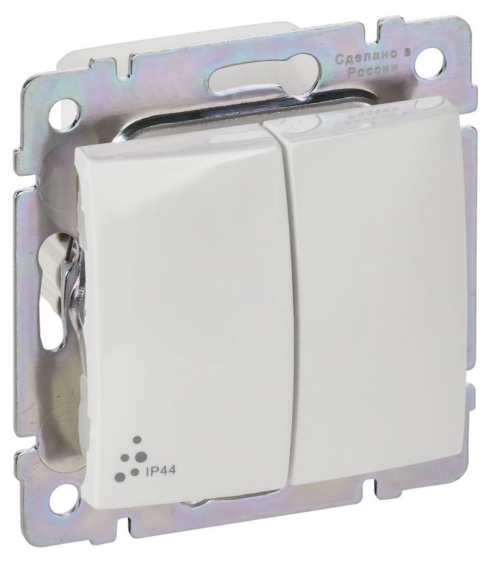 Переключатель проходной 2-кл. СП Valena 10А IP44 250В механизм бел. IEK 770098