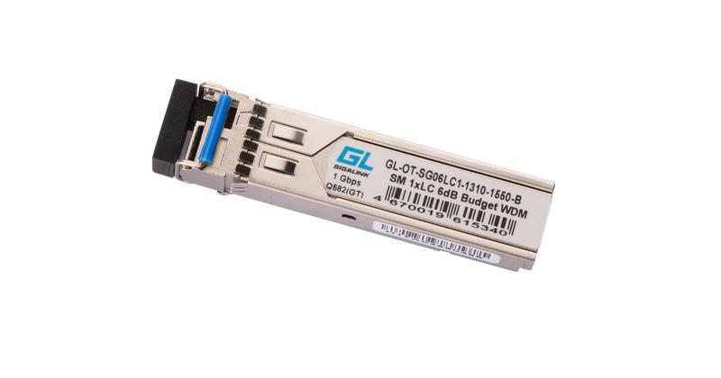 Модуль SFP WDM 125Гбит/с одно волокно SM LC Tx:1310/Rx:1550нм 6дБ до 3км NIKOMAX GL-OT-SG06LC1-1310-1550-B
