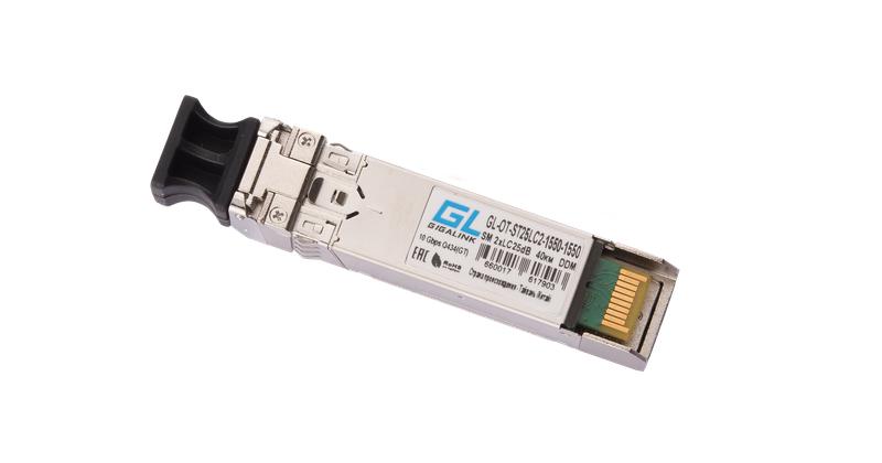 Модуль SFP+ 10Гбит/с два волокна SM 2хLC 1550нм до 80км DDM NIKOMAX GL-OT-ST25LC2-1550-1550