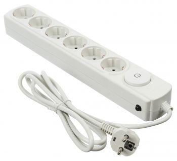 Удлинитель с сетевым фильтром 6х5м с заземл. 10А IP20 бел. IPPON 75109