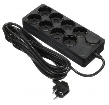 Удлинитель с сетевым фильтром 8х5м с заземл. 16А IP20 черн. IPPON 1192722