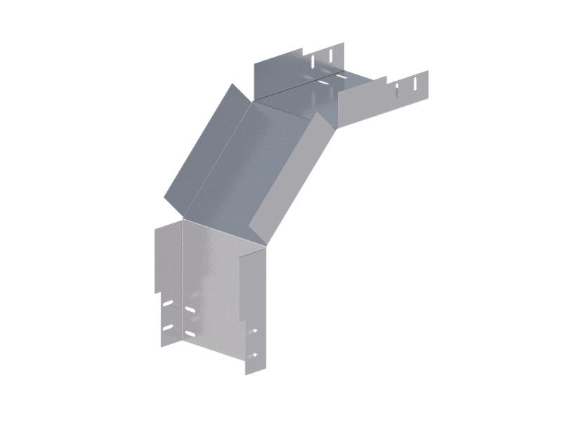 Лоток монтажный угловой 90град. вниз 200х100 сталь 1мм ЛУ90Н.200.100.454.1.1 СОЭМИ Н0121330624