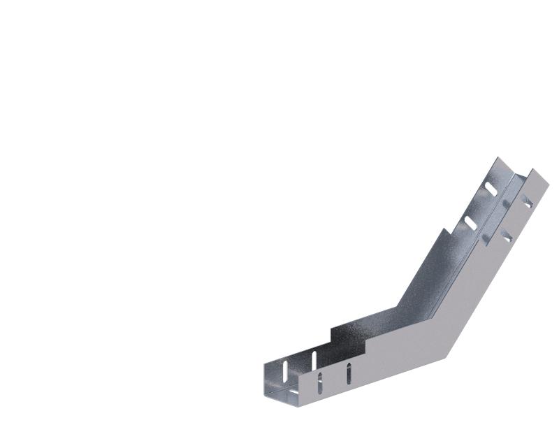 Лоток монтажный угловой 45град. вверх 50х50 сталь 1мм ЛУ45В.50.50.366.1.1 СОЭМИ Н0121350321