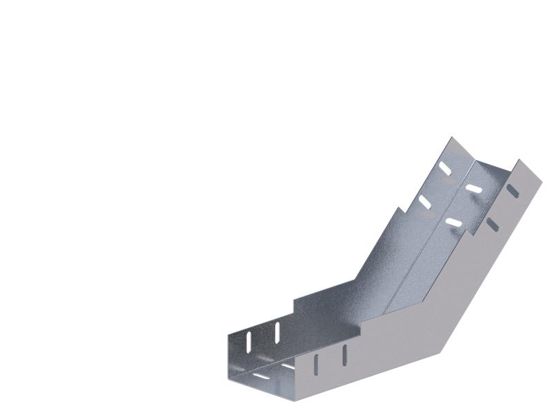 Лоток монтажный угловой 45град. вверх 100х50 сталь 1мм ЛУ45В.100.50.366.1.1 СОЭМИ Н0121350322