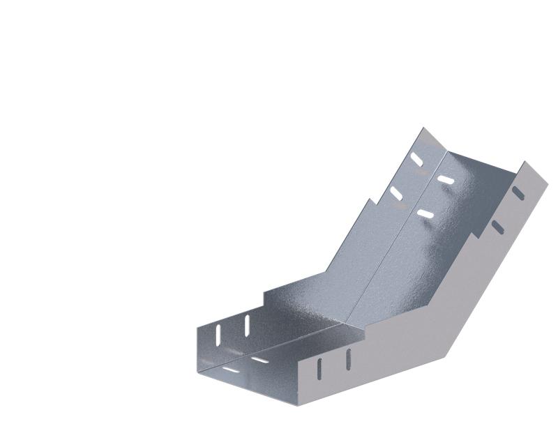 Лоток монтажный угловой 45град. вверх 150х65 сталь 1мм ЛУ45В.150.65.376.1.1 СОЭМИ Н0121350423