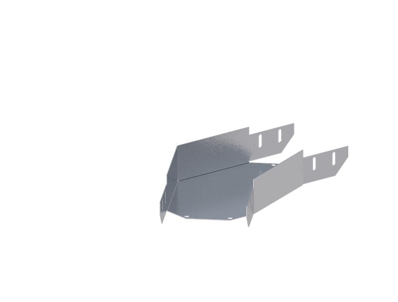 Лоток монтажный угловой горизонтальный 45 град. 150х50 сталь 1.5мм ЛУ45Г.150.50.442.1.5.1 СОЭМИ Н0121340343