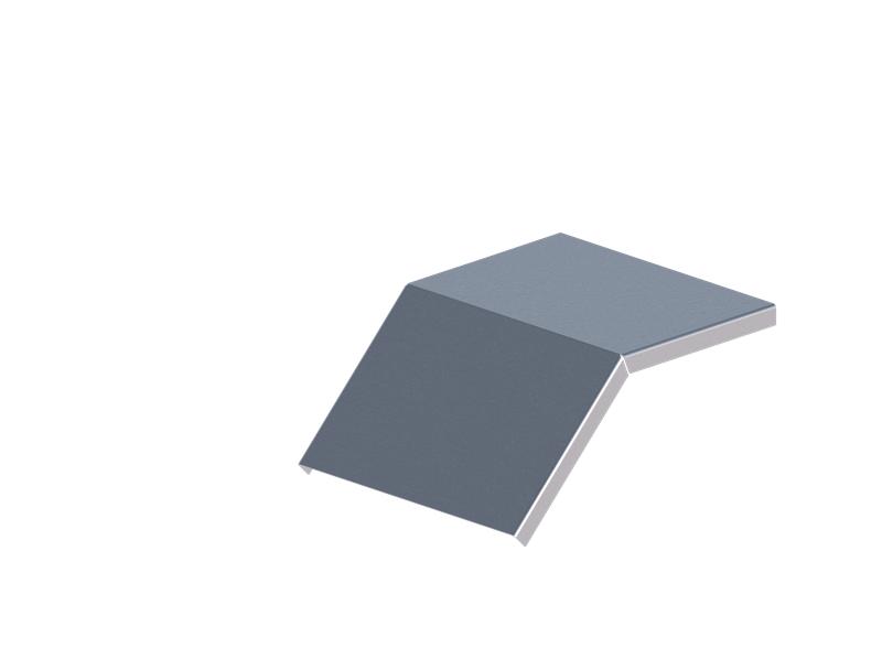 Крышка для лотка углового осн.200 сталь 1мм ЛМсК-45Н цУТ1.5 СОЭМИ Н0121460124