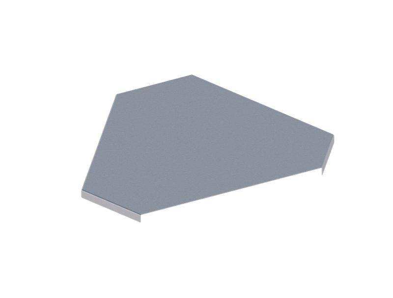 Крышка для лотка углового осн.400 сталь 1.5мм ЛМсК-90Г цУТ1.5 СОЭМИ Н0121410146