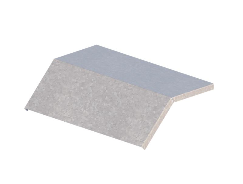 Крышка для лотка углового вертикального вниз осн.500 сталь 1.5мм ЛМсК-45Н цУТ2.5 СОЭМИ Н0122460147